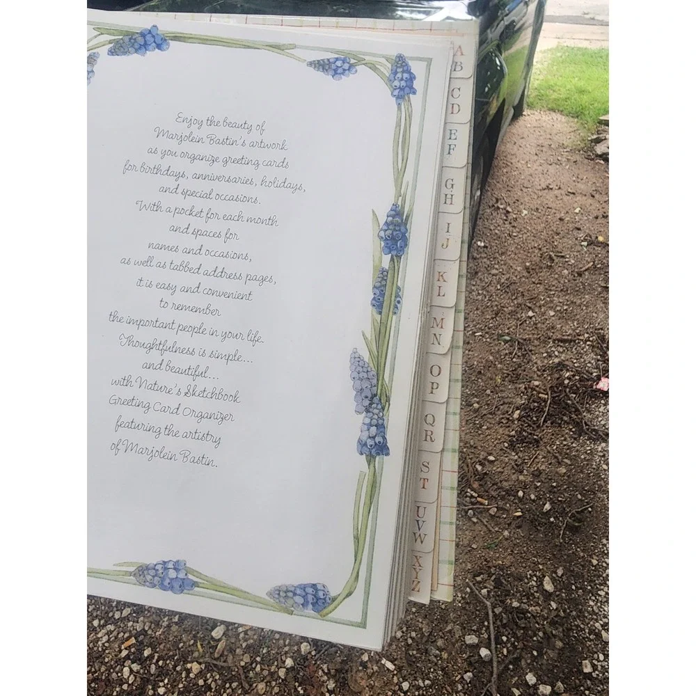 Vintage Hallmark Marjolein Bastin Nature's Sketchbook greeting card Address Book
